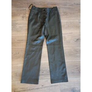 Jones New York Leather Pants Womens 12 Black Lined Biker Vintage Straight Leg